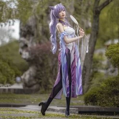 Keqing From Genshin Impact Cheongsam Cosplay Costume -Cosplay Shop KeqingfromGenshinImpactCheongsamCosplayCostume 3