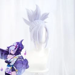 League Of Legends LOL Spirit Blossom Riven Silver Purple Cosplay Wig -Cosplay Shop LeagueofLegendsLOLSpiritBlossomRivenSilverPurpleCosplayWig 3