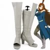Mei Terumi From Naruto Halloween White Shoes Cosplay Boots