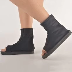 Naruto Konoha Halloween Black Cosplay Shoes