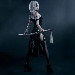 NieR: Automata 2B YoRHa No.2 Type B Cheongsam Halloween Cosplay Costume 11 NieR: Automata 2B YoRHa No.2 Type B Cheongsam Halloween Cosplay Costume -Cosplay Shop NieRAutomata2BYoRHaNo.2TypeBCheongsamHalloweenCosplayCostume 5