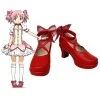 Puella Magi Madoka Magica Kaname Madoka Red Cosplay Shoes -Cosplay Shop PuellaMagiMadokaMagicaKanameMadokaRedCosplayShoes