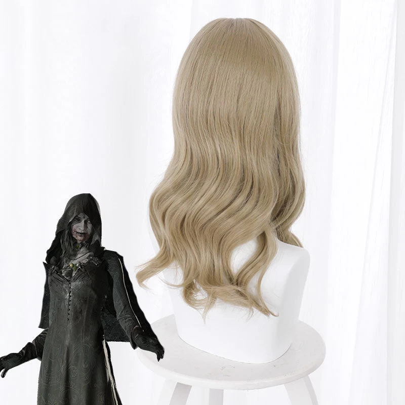 Resident Evil 8 Village Vampire Daughters Bela Daniela Cassandra Dimitrescu Golden Cosplay Wig 6 Resident Evil 8 Village Vampire Daughters Bela Daniela Cassandra Dimitrescu Golden Cosplay Wig - Image 4