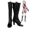 Sakura Haruno From Naruto Halloween Black Shoes Cosplay Boots - B Edition -Cosplay Shop SakuraHarunofromNarutoHalloweenBlackShoesCosplayBoots BEdition