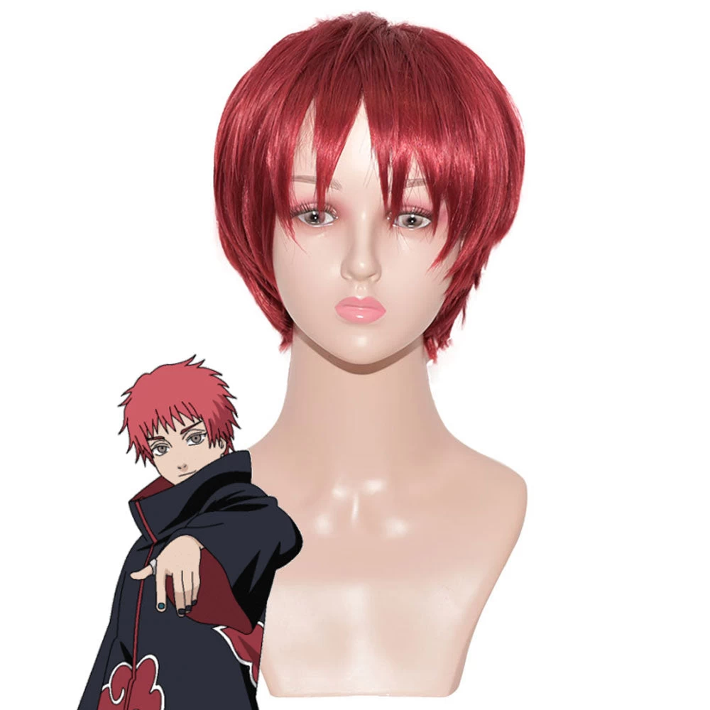 Sasori From Naruto Halloween Red Cosplay Wig 3 Sasori From Naruto Halloween Red Cosplay Wig