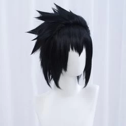 Sasuke Uchiha From Naruto Halloween Black Cosplay Wig -Cosplay Shop SasukeUchihafromNarutoHalloweenBlackCosplayWig 3