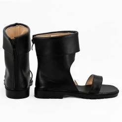 Temari From Naruto Halloween Black Cosplay Shoes -Cosplay Shop TemarifromNarutoHalloweenBlackCosplayShoes 4