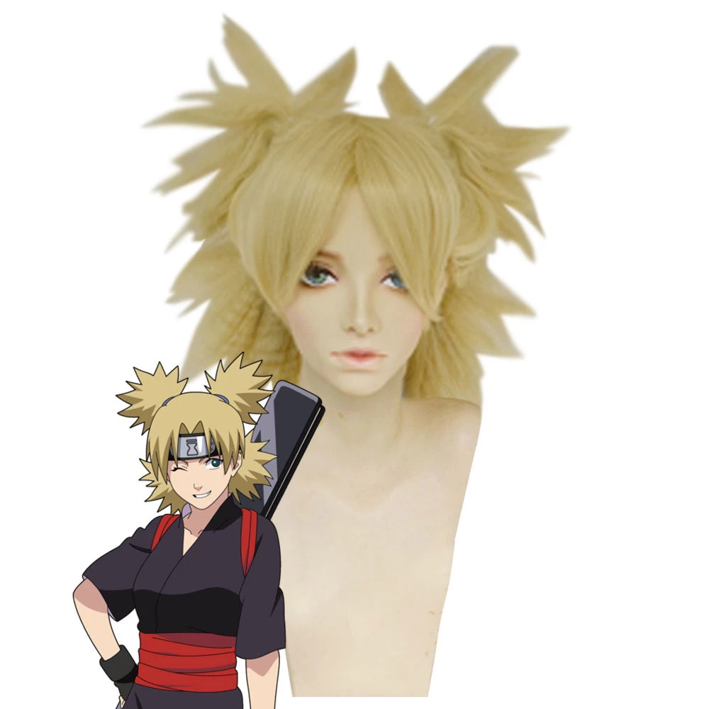 Temari From Naruto Halloween Golden Cosplay Wig 3 Temari From Naruto Halloween Golden Cosplay Wig