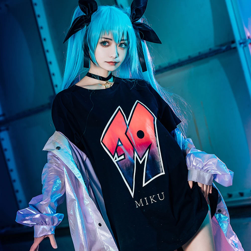 Vocaloid 2020 Hatsune Miku 39 Miku POP Punk Uniforms Cosplay Costume 8 Vocaloid 2020 Hatsune Miku 39 Miku POP Punk Uniforms Cosplay Costume - Image 6