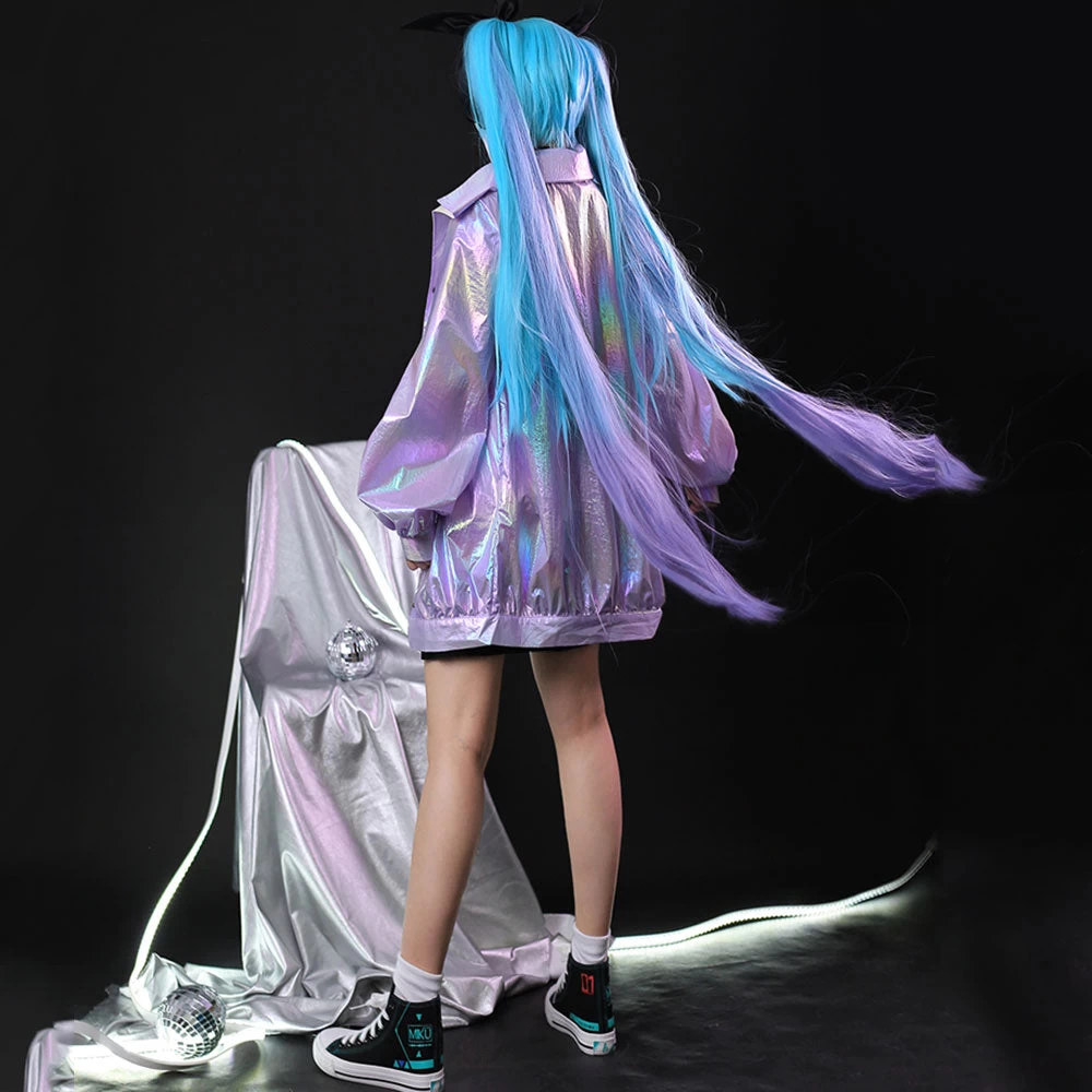Vocaloid 2020 Hatsune Miku 39 Miku POP Punk Uniforms Cosplay Costume 9 Vocaloid 2020 Hatsune Miku 39 Miku POP Punk Uniforms Cosplay Costume - Image 7