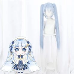 Vocaloid 2021 Snow Miku Hatsune Miku Halloween Blue Cosplay Wig