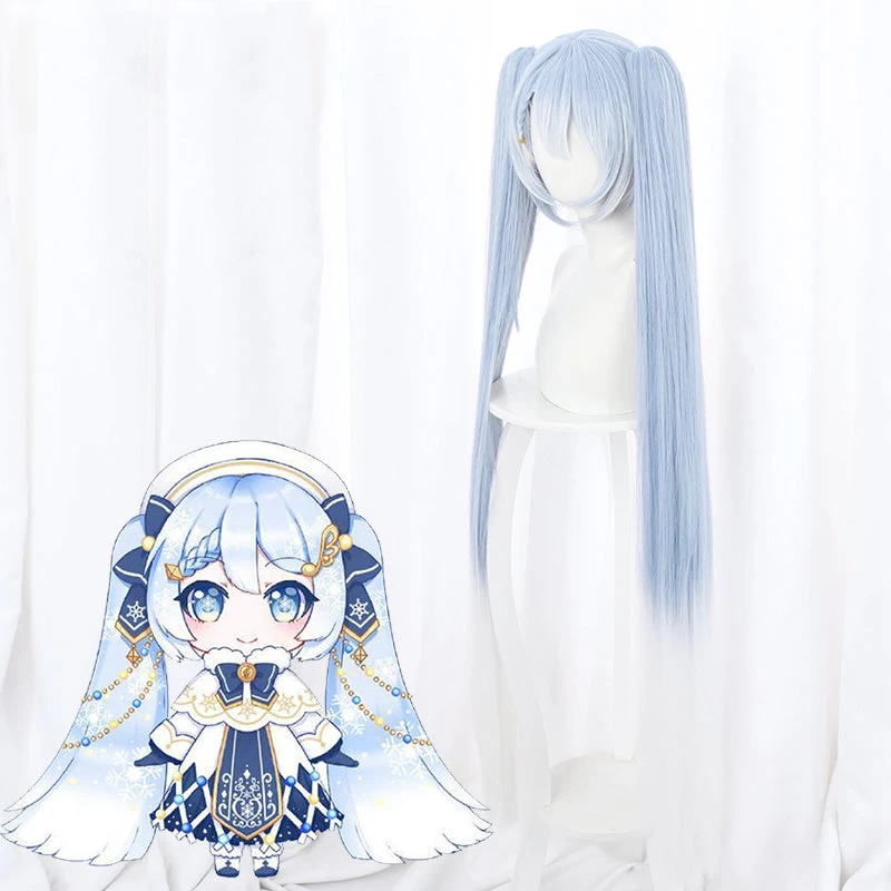 Vocaloid 2021 Snow Miku Hatsune Miku Halloween Blue Cosplay Wig 5 Vocaloid 2021 Snow Miku Hatsune Miku Halloween Blue Cosplay Wig - Image 3