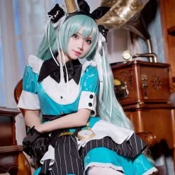 Vocaloid Hatsune Miku Alice Miku Loita Blue Dress Cosplay Costume -Cosplay Shop VocaloidHatsuneMikuAliceMikuLoitaBlueDressCosplayCostume 4