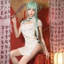 Vocaloid Hatsune Miku Shaohua Cheongsam Halloween Cosplay Costume -Cosplay Shop VocaloidHatsuneMikuShaohuaCheongsamHalloweenCosplayCostume 4