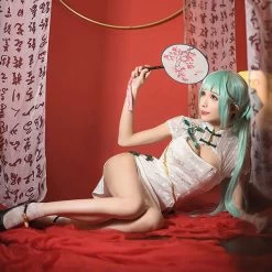 Vocaloid Hatsune Miku Shaohua Cheongsam Halloween Cosplay Costume -Cosplay Shop VocaloidHatsuneMikuShaohuaCheongsamHalloweenCosplayCostume 6
