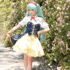 Vocaloid Hatsune Miku Snow White Halloween Cosplay Costume