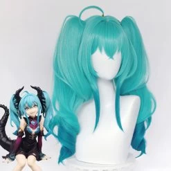 Vocaloid Little Devil Hatsune Miku Halloween Blue Green Cosplay Wig 8 Vocaloid Little Devil Hatsune Miku Halloween Blue Green Cosplay Wig -Cosplay Shop VocaloidLittleDevilHatsuneMikuHalloweenBlueGreenCosplayWig 3