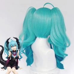 Vocaloid Little Devil Hatsune Miku Halloween Blue Green Cosplay Wig 9 Vocaloid Little Devil Hatsune Miku Halloween Blue Green Cosplay Wig -Cosplay Shop VocaloidLittleDevilHatsuneMikuHalloweenBlueGreenCosplayWig 4