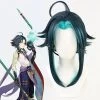 Xiao From Genshin Impact Halloween Green Cosplay Wig 1 Xiao From Genshin Impact Halloween Green Cosplay Wig -Cosplay Shop XiaofromGenshinImpactHalloweenGreenCosplayWig