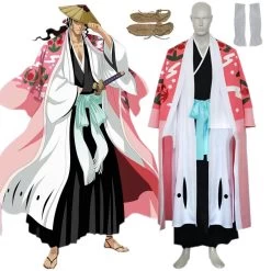 Bleach 8th Division Captain Kyouraku Shunsui Black Cosplay Costume