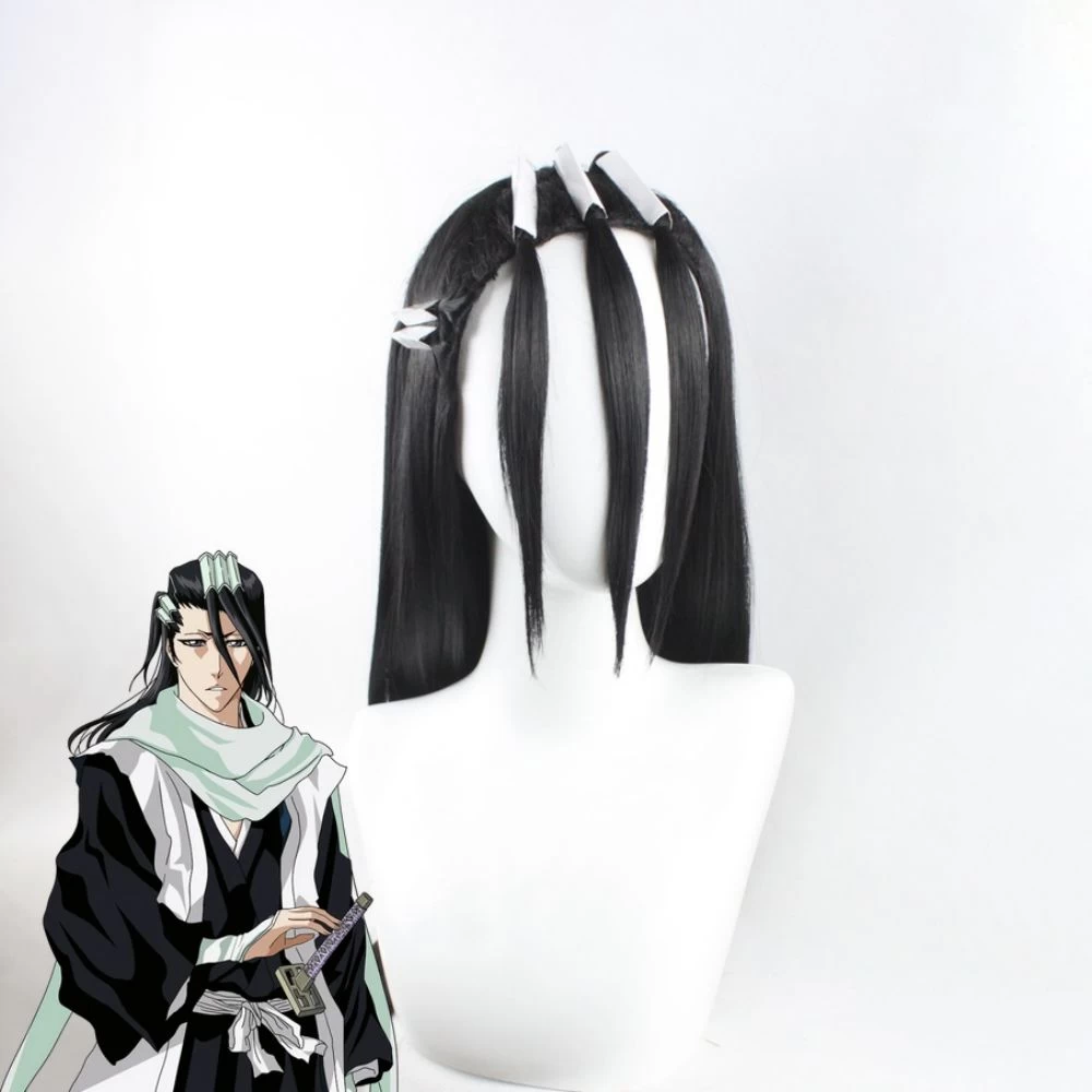 BLEACH Byakuya Kuchiki Black Cosplay Wig 3 BLEACH Byakuya Kuchiki Black Cosplay Wig