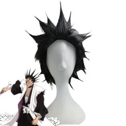 Bleach Kenpachi Zaraki Black Cosplay Wig
