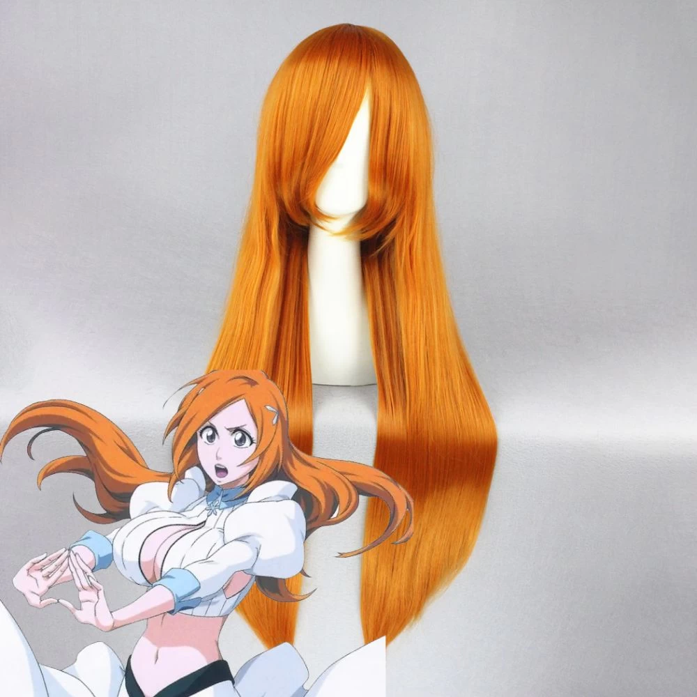 BLEACH Orihime Inoue Orange Cosplay Wig 3 BLEACH Orihime Inoue Orange Cosplay Wig