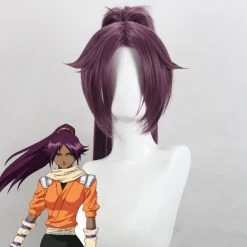 BLEACH Yoruichi Shihouin Purple Cosplay Wig