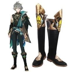 Genshin Impact Alhaitham Black Cosplay Boots