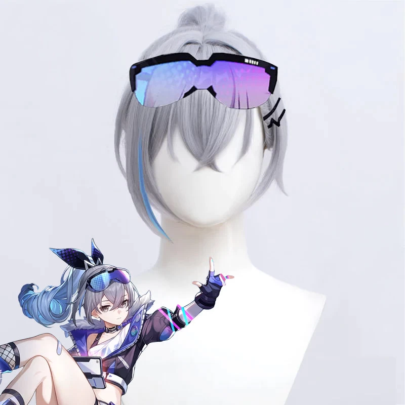 Honkai: Star Rail Silver Wolf Silver Cosplay Wig 3 Honkai: Star Rail Silver Wolf Silver Cosplay Wig