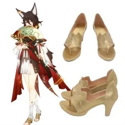 Honkai: Star Rail Tingyun B Edition Golden Cosplay Shoes