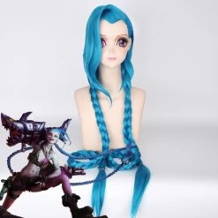League Of Legends LOL Jinx Blue Cosplay Wig