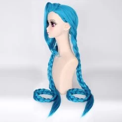 League Of Legends LOL Jinx Blue Cosplay Wig -Cosplay Shop league of legends lol jinx blue cosplay wig 3