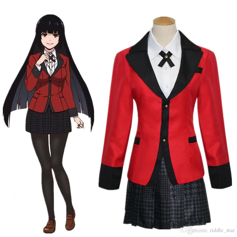 Kakegurui Compulsive Gambler Yumeko Jabami Halloween Cosplay Costume 3 Kakegurui Compulsive Gambler Yumeko Jabami Halloween Cosplay Costume