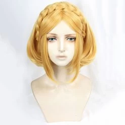 The Legend Of Zelda: Breath Of The Wild 2 Princess Zelda Golden Cosplay Wig -Cosplay Shop thelegendofzeldabreathofthewildlinkglodencosplaywig 1