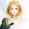 The Legend Of Zelda: Breath Of The Wild 2 Princess Zelda Golden Cosplay Wig -Cosplay Shop thelegendofzeldabreathofthewildlinkglodencosplaywig 3